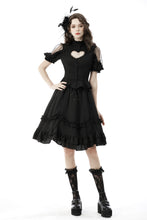 Load image into Gallery viewer, Black lolita frilly petticoat skirt KW224