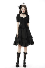 Load image into Gallery viewer, Black lolita frilly petticoat skirt KW224