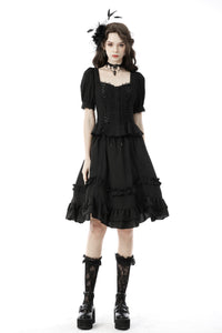 Black lolita frilly petticoat skirt KW224