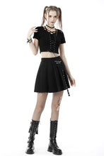 Load image into Gallery viewer, Punk rock asymmetrical pleated skirt KW228