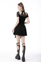 Load image into Gallery viewer, Black punk rock double buckle pleated skirt KW234