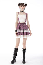Load image into Gallery viewer, Angel coming plaid lace frilly strap dress KW236