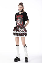 Load image into Gallery viewer, Gothic lolita plaid rabbit mini filly skirt KW237