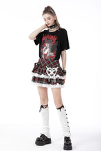 Load image into Gallery viewer, Gothic lolita plaid rabbit mini filly skirt KW237
