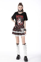 Load image into Gallery viewer, Gothic lolita plaid rabbit mini filly skirt KW237