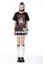 Load image into Gallery viewer, Gothic lolita plaid rabbit mini filly skirt KW237