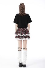 Load image into Gallery viewer, Gothic lolita plaid rabbit mini filly skirt KW237