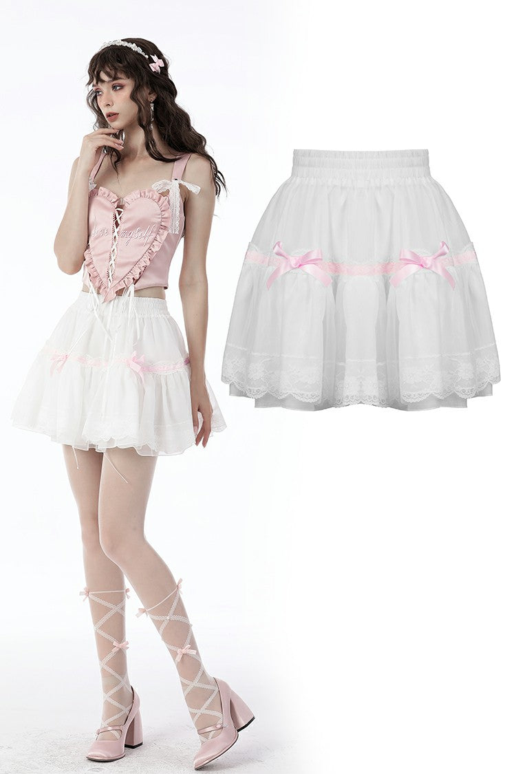 White dolly frilly mini petticoat  KW240WH