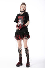 Load image into Gallery viewer, Rebel girl lace plaid irregular mini skirt KW241