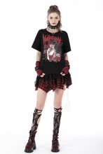 Load image into Gallery viewer, Rebel girl lace plaid irregular mini skirt KW241