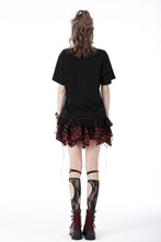 Load image into Gallery viewer, Rebel girl lace plaid irregular mini skirt KW241