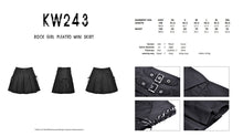 Load image into Gallery viewer, Rock girl pleated mini skirt KW243