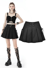 Load image into Gallery viewer, Rock girl pleated mini skirt KW243