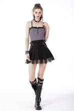 Load image into Gallery viewer, Rock girl studded pleated net mini skirt KW248