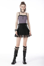 Load image into Gallery viewer, Rock girl studded pleated net mini skirt KW248