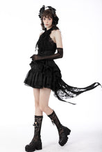 Load image into Gallery viewer, Gothic luxe frilly tail high low tunic skirt KW249