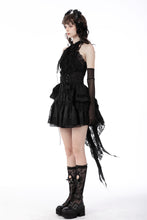 Load image into Gallery viewer, Gothic luxe frilly tail high low tunic skirt KW249