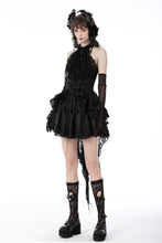 Load image into Gallery viewer, Gothic luxe frilly tail high low tunic skirt KW249