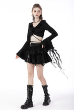 Load image into Gallery viewer, Punk locomotive side zip ragged frilly skirt KW250