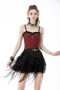 Rebel girl spider web mini skirt KW251