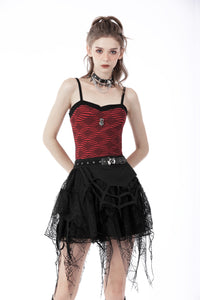 Rebel girl spider web mini skirt KW251
