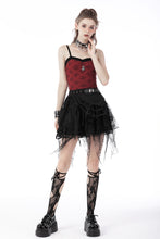 Load image into Gallery viewer, Rebel girl spider web mini skirt  KW251