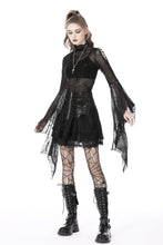 Load image into Gallery viewer, Punk rock lace up shiny PU lace skirt KW258