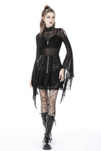 Load image into Gallery viewer, Punk rock lace up shiny PU lace skirt KW258