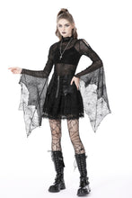 Load image into Gallery viewer, Punk rock lace up shiny PU lace skirt KW258