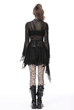 Load image into Gallery viewer, Punk rock lace up shiny PU lace skirt KW258