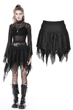 Load image into Gallery viewer, Rocker irregular messy hem skirt KW259