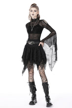 Load image into Gallery viewer, Rocker irregular messy hem skirt KW259