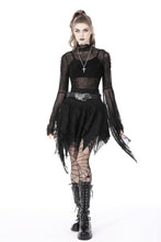 Load image into Gallery viewer, Rocker irregular messy hem skirt KW259