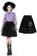 Load image into Gallery viewer, Gothic lolita witch skull velvet skirt KW260