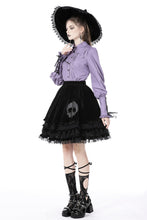 Load image into Gallery viewer, Gothic lolita witch skull velvet skirt KW260