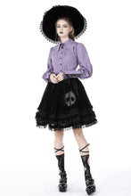 Load image into Gallery viewer, Gothic lolita witch skull velvet skirt KW260
