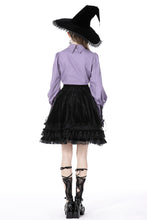 Load image into Gallery viewer, Gothic lolita witch skull velvet skirt KW260