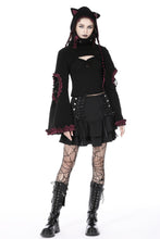 Load image into Gallery viewer, Black elegant lady lace up frilly skirt KW261
