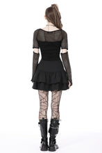 Load image into Gallery viewer, Black elegant lady lace up frilly skirt KW261