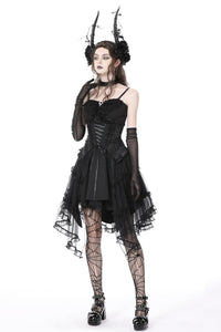 Gothic luxe court mesh tunic skirt KW262