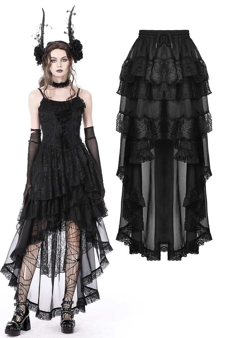 Gothic chiffon high low petticoat KW263 – DARK IN LOVE