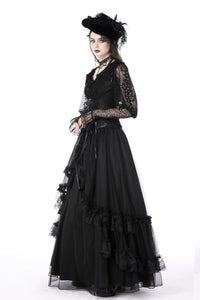 Gothic vintage court maxi skirt KW264