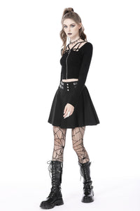 Punk rock pleated skirt KW267