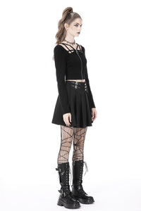Punk rock pleated skirt KW267