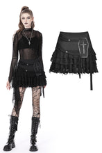 Load image into Gallery viewer, Gothic ghost lace frilly skirt KW271