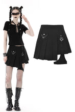 Load image into Gallery viewer, Punk rock irreqular pleated skirt KW281