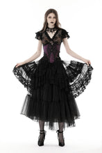 Punk layered frilly high low skirt KW293