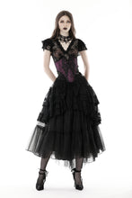 Punk layered frilly high low skirt KW293