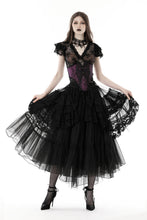 Punk layered frilly high low skirt KW293