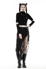 Load image into Gallery viewer, Punk sexy bare legs long shredded skirt KW300